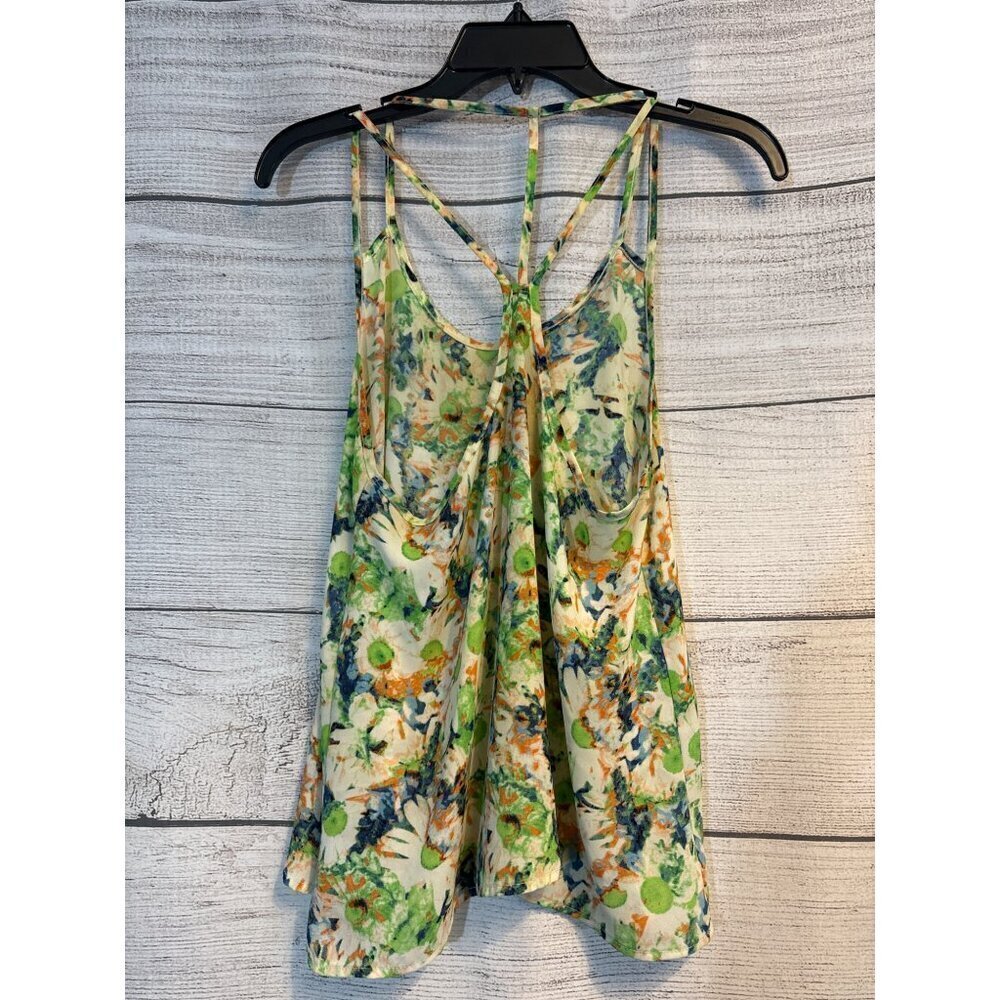 Soprano Floral Print Sleeveless Chiffon Tank Top M - Picture 2 of 3